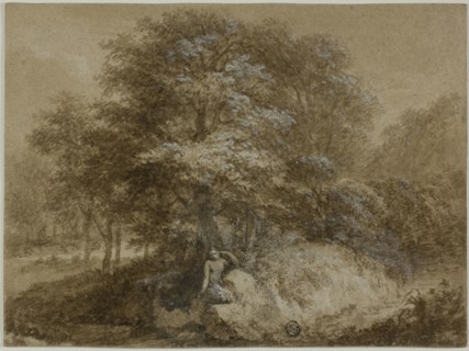 Shady Grove with Nymph Seated Under Tree, n.d. Creator: Adam Friedrich Oeser.