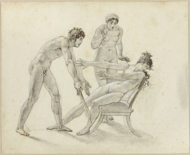 Hermione Rejecting Orestes, c. 1799. Creator: Girodet de Roucy-Trioson.
