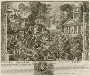 Le Triomphe de Voltaire, 1778/79. Creator: A. Duplessis.