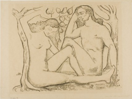 Adam and Eve, 1895. Creator: Aristide Maillol.