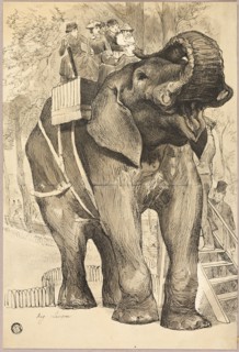 Elephant with Riders, n.d. Creator: Auguste-Andre Lancon.
