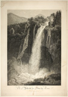 The Waterfall of Velino Near Terni, Rome, 1795. Creator: Friedrich Wilhelm Gmelin.