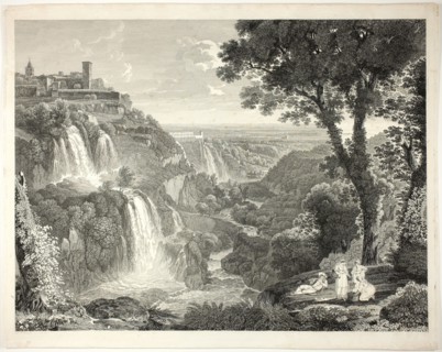 The Principal View of the Large and Small Cascades at Tivoli, n.d. Creator: Friedrich Wilhelm Gmelin.