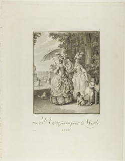 Rendezvous For Marly, from Monument du Costume Physique et Moral de la fin du..., n.d. Creator: Heinrich Guttenberg.
