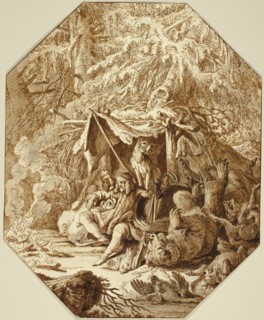 The Daring Hunter, Enduring in Winter, n.d. Creator: Johann Elias Ridinger.