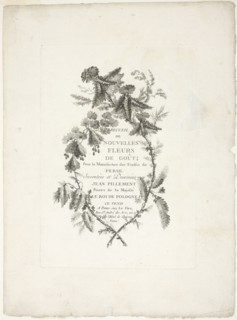 Cover for Collection of New Flowers of Taste for the Manufacture of Persian Cloth..., 1765/70. Creator: Johann Heinrich Hess.