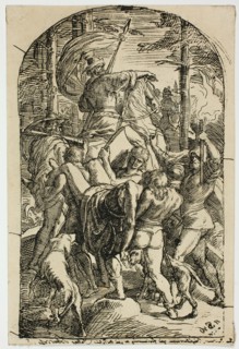 Hagen Leaves Siegfried's Body to be Carried Home from the Forest, n.d. Creator: Julius Schnorr von Carolsfeld.