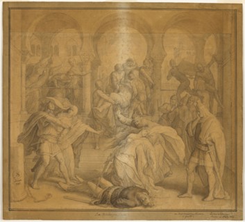 The Nibelungen's End - The Death of Kriemhild, 1845. Creator: Julius Schnorr von Carolsfeld.