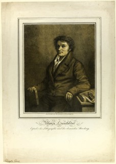 Portrait of Senefelder, 1818. Creator: Lorenzo Quaglio II.