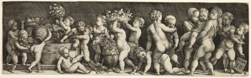 Children Gathering Grapes, 1529. Creator: Master I.B..