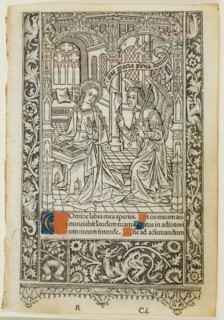 Annunciation, from a book of hours, 1505/10. Creator: Thielmann Kerver.