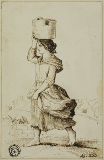 Girl of Claddagh or Fishing Suburb, Galway, 1855. Creator: A. Bradstreet.