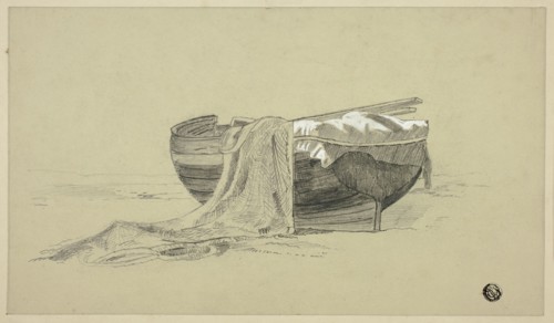 Fishing Boat on Shore, c.1878. Creator:  J. K. Rutter.