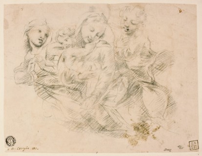 Madonna and Child with Two Angels, c. 1752. Creator: Sir Joshua Reynolds.