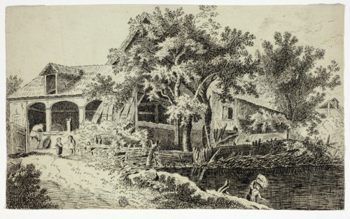 Mill by the Stream, n.d. Creator: Joannes Stradanus.
