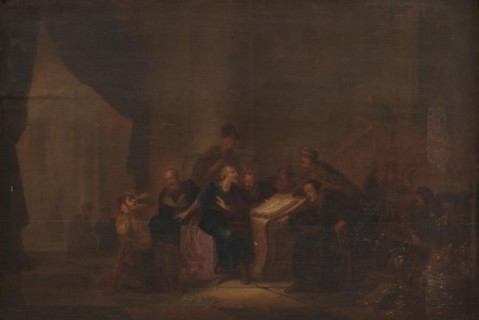 DELETE? LOW RES - Judas Casts down the Pieces of Silver in the Temple, 1642. Creator: Jacob Willemsz de Wet the elder.