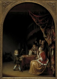 Scene from a Wealthy Dutch Home, 1663. Creator: Pieter Cornelisz. van Slingeland.