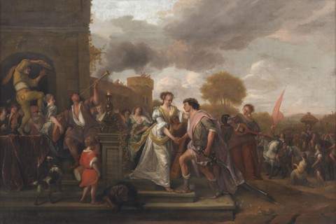 David Returning Victorious after Defeating Goliath and the Philistines, 1671. Creator: Jan Steen.