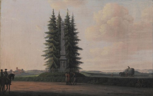The Obelisk erected in Honour of the Statesman J.H.E. Bernstorff in Gentofte, North of..., 1788. Creator: Erik Pauelsen.