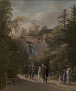 The Cascade in Frederiksberg Garden near Copenhagen, 1808. Creator: Georg Friedrich Kersting.