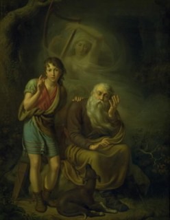Ossian and Alpin's Son Hearing the Spirit of Malvina Touching the Harp, 1816. Creator: Christian Gottlieb Kratzenstein-Stub.
