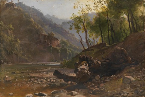 View of a Wooded River, 1820. Creator: Franz Ludwig Catel.