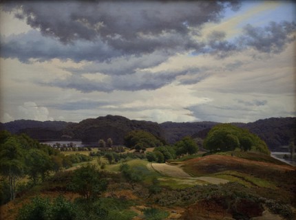 Lakes in Wooded Landscape near Silkeborg, 1845. Creator: Vilhelm Kyhn.