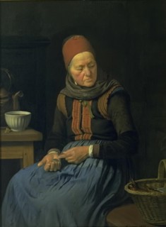 An amateur wife, 1852. Creator: Julius Exner.