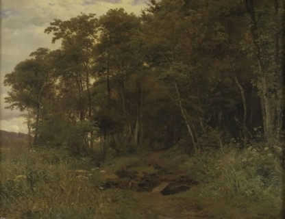 Thicket of alder trees, 1861. Creator: Anton Eduard Kieldrup.