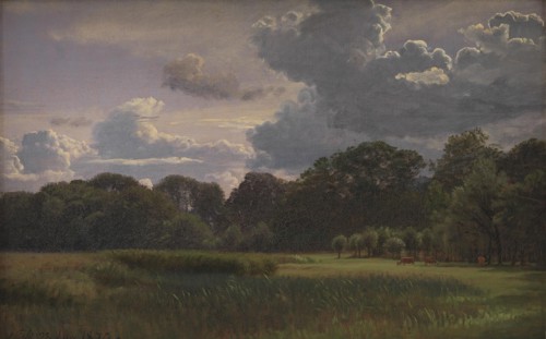 Moving thundershowers over Nyso Have and Fribedet, 1870. Creator: Peter Christian Thamsen Skovgaard.