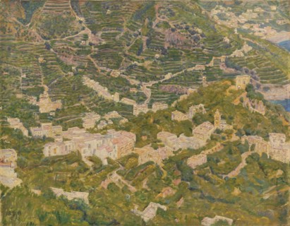 Bird's Eye View from Ravello towards Torello, 1891. Creator: Kristian Zahrtmann.