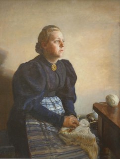 Betty Jerndorff, née Matthison-Hansen, the artist's wife, 1895. Creator: August Jerndorff.