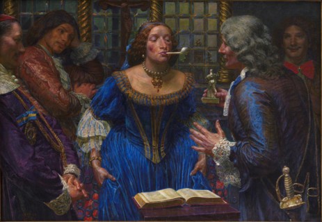 Queen Christina in Palazzo Corsini, 1908. Creator: Kristian Zahrtmann.