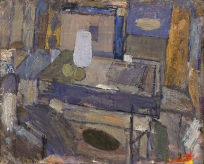 Still Life with Jar and Fruits, 1942. Creator: Immanuel  Ibsen.