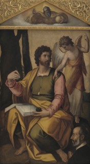 Matthew the Evangelist with Benefactor, 1516-1547. Creator: Perino del Vaga.