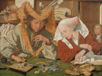 The Merchant and his Wife;The tax collector and his wife, 1540. Creator: Marinus van Reymerswaele.
