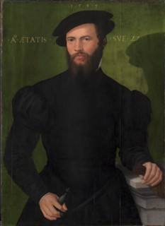 Portrait of a Gentleman aged 27, 1545. Creators: Master of the 1540s, Georg Pencz.