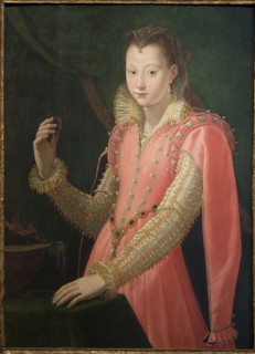 Portrait of a Young Woman as Portia Catonis, 1551-1603. Creators: Santi di Tito, Agnolo Bronzino.