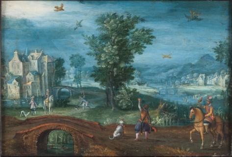 Landscape with Falconers, 1612-1645. Creator: Mattheus Adolfsz Molanus.