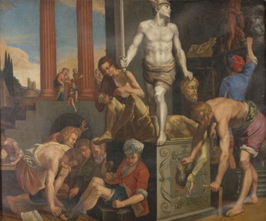 A Sculptor's Studio, 1618-1639. Creator: Reinhold Timm.