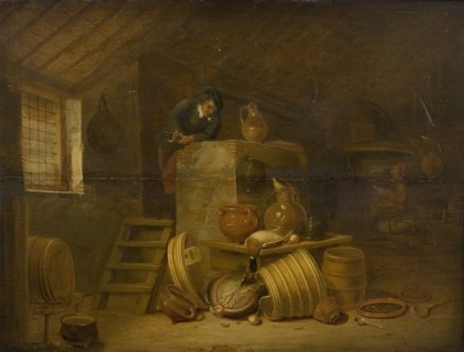 Interior of a Kitchen, 1622-1681. Creator: Cornelis Saftleven.