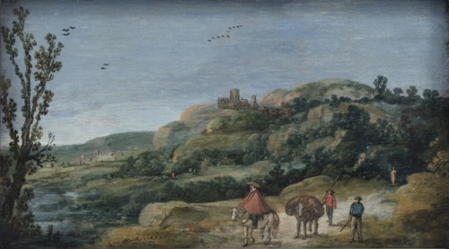 Hilly Landscape; Hilly Country, 1627. Creator: Esaias van de Velde.