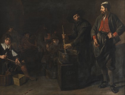 A Glass and Coral Factory, 1629-1670. Creator: Jacob van Loo.