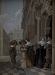 Conversation outside a Palace, 1636. Creator: Dirck van Delen.