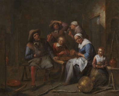 An Interior with Artisans and Peasants Eating and Drinking, 1640-1678. Creator: Gillis van Tilborgh the Younger.