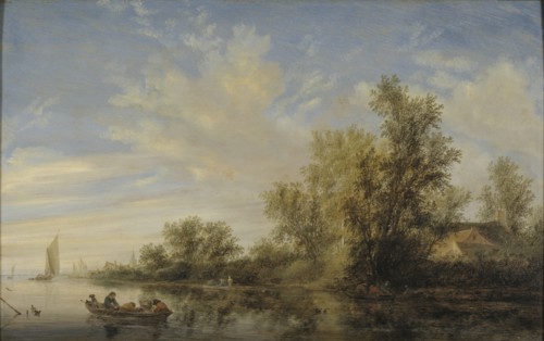River Landscape, 1644. Creator: Salomon Ruysdael.