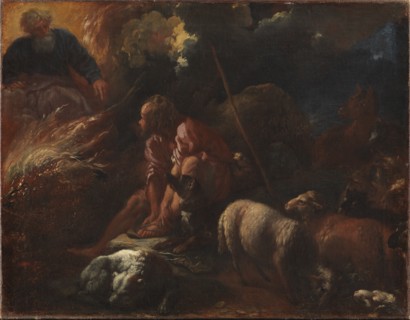 Moses and the Burning Bush, 1645-1691. Creator: Livio Mehus.
