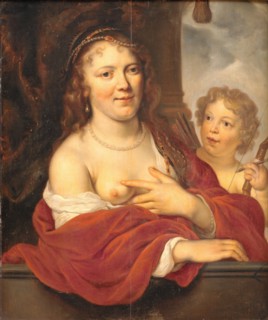 A Lady and her Child as Venus and Cupid, 1648-1649. Creator: Govaert Flinck.