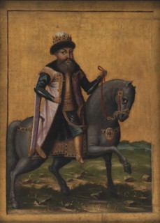 Alexei Mikhailovich (1645-76), Russian tsar; Russian image, equestrian figure, 1650-1700. Creator: Unknown.