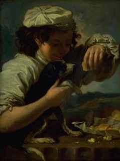 A Boy with a Dog (Allegory of "Taste"), 1651-1654. Creator: Bernhard Keil.